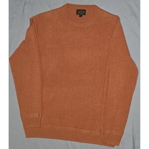 J Crew 100% Mens XL Cashmere Crewneck Long Sleeve Sweater Baked Earth Brown